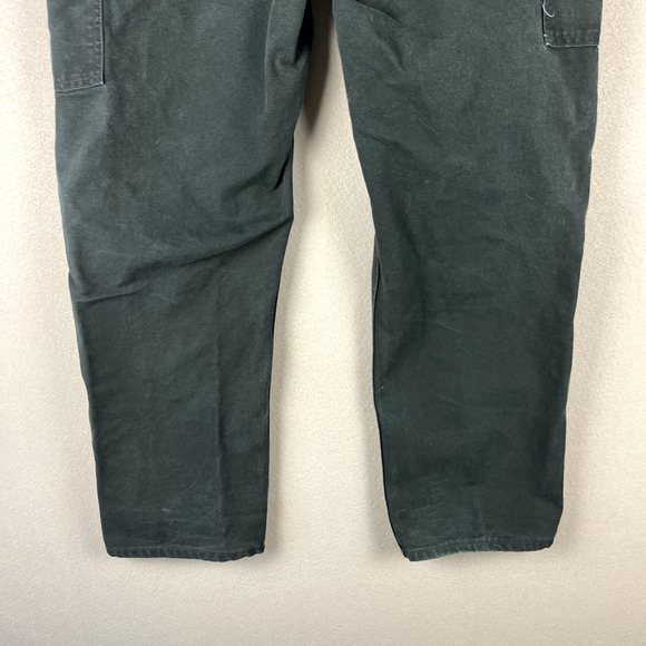 VTG Carhartt Double Knee Pants Mens 36x30 Black Duck Canvas Workwear Faded Black - Picture 12 of 16